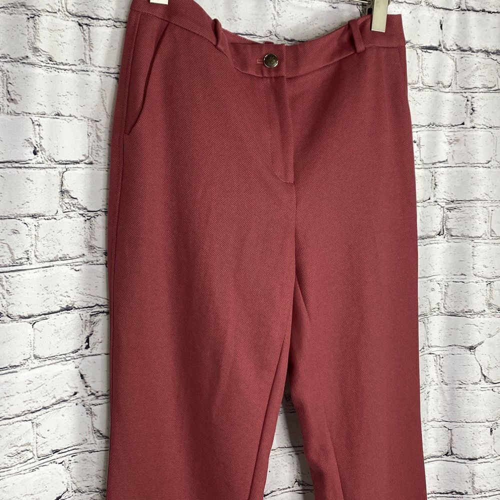White House Black Market Luxe Suiting Boot Leg Wide Pant Rococo Red 4L New